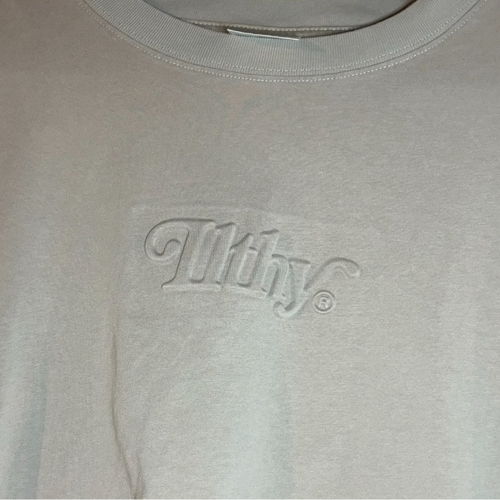 ILTHY Embossed Logo Short Sleeve Tee - Light Beige